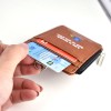 Customized PU Card Holder with Coin Compartment